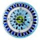 Handcrafted Blue Lippan Art Wall Clock